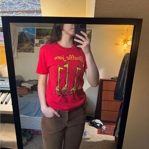 Red Giraffe Graphic T-Shirt